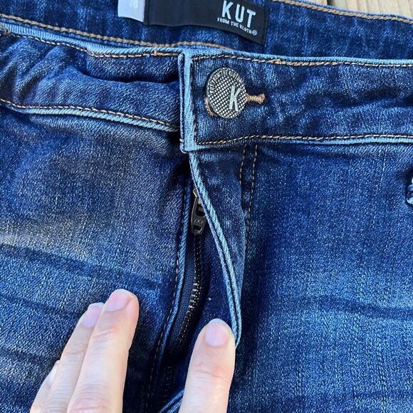 KUT From The Kloth Women's Catherine Fab Ab Boyfriend Jeans Medium Wash Size 16 - Picture 5 of 9